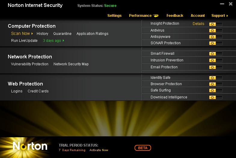 Norton Internet Security 2011 Beta